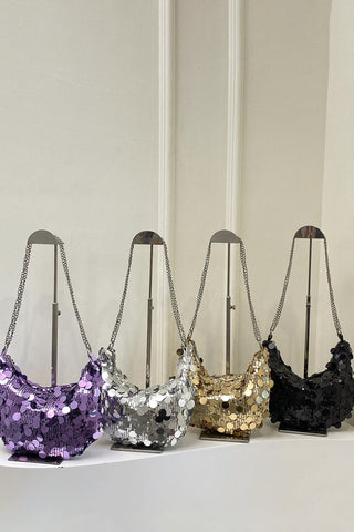 Sequin Chain Crossbody Bag -Ships 12/13