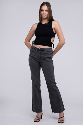 Zenana Acid Washed Wide Pants - 6 Colors