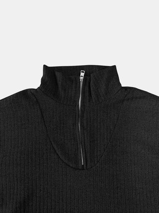 Full Size Quarter Zip Long Sleeve Top - Ships 11/9