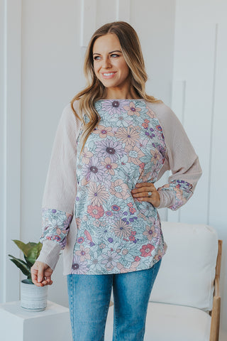 Pale Daisy Patchwork Top