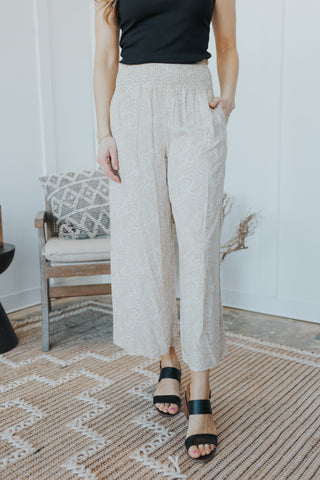 Smocked Waist Boho Pants