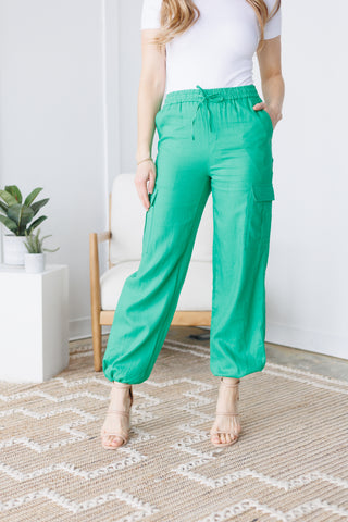 Love Tree Linen Drawstring Cargo Pants - 3 Colors