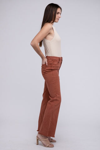 Zenana Acid Washed Wide Pants - 6 Colors