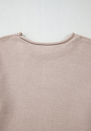 Color Block Round Neck Long Sleeve  Sweater -Ships 1/6