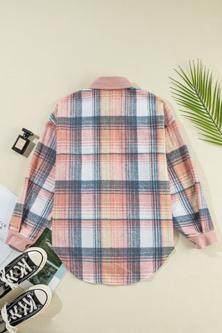 Plaid Button Up Long Sleeve Shacket- Ships 9/10