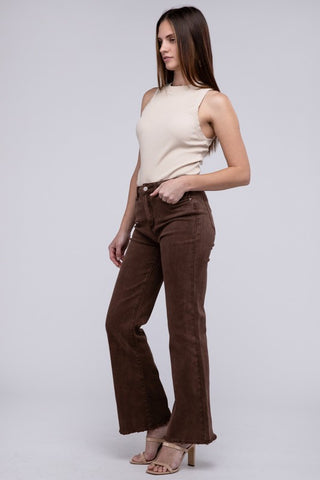 Zenana Acid Washed Wide Pants - 6 Colors