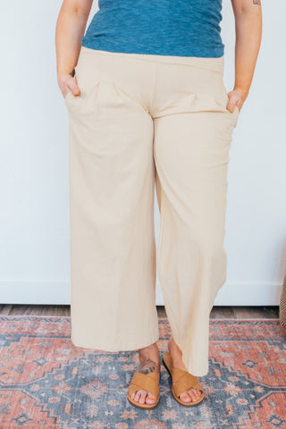 Palazzo Wide Leg Linen Pants - 2 Colors