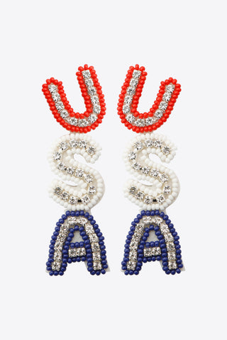 USA Beaded  Earrings