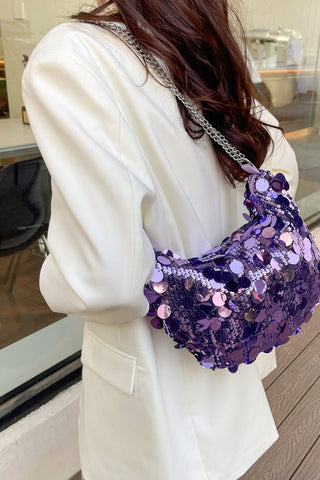 Sequin Chain Crossbody Bag -Ships 12/13