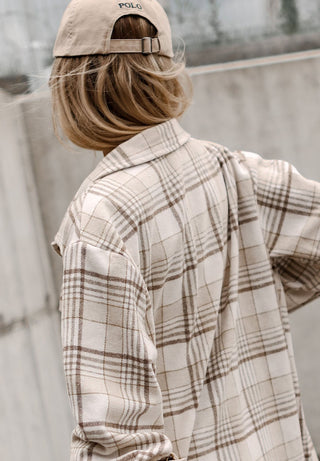 Plaid Removable Hood Button Up Shacket - Ships 11/28