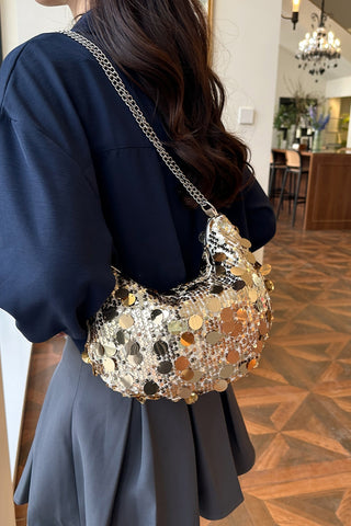 Sequin Chain Crossbody Bag -Ships 12/13