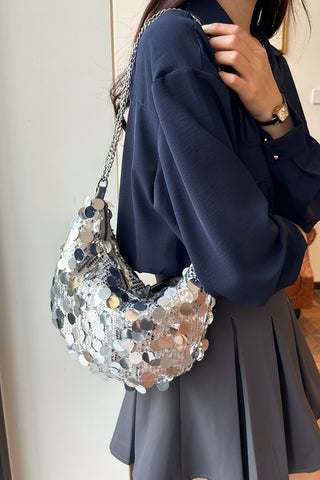 Sequin Chain Crossbody Bag -Ships 12/13