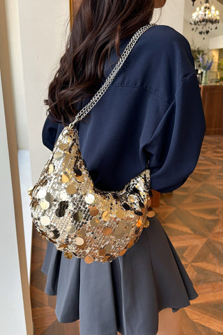 Sequin Chain Crossbody Bag -Ships 12/13