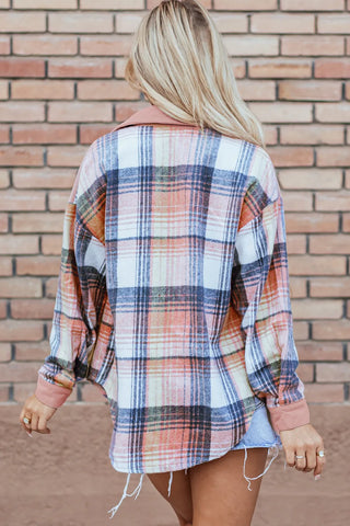 Plaid Button Up Long Sleeve Shacket- Ships 9/10