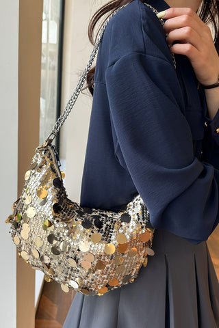 Sequin Chain Crossbody Bag -Ships 12/13