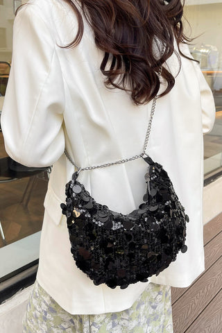 Sequin Chain Crossbody Bag -Ships 12/13