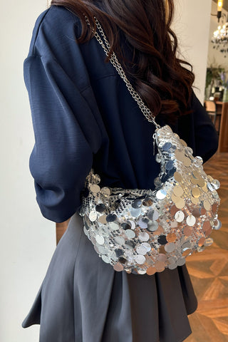 Sequin Chain Crossbody Bag -Ships 12/13