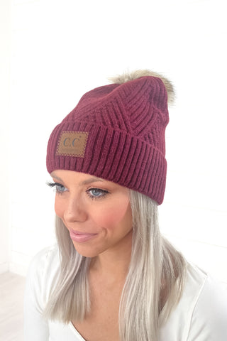 Stay Cozy CC Pom Beanie - 4 Colors