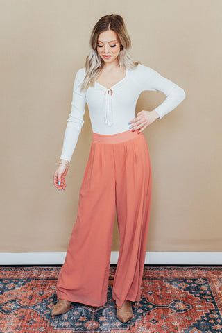 Play It Safe Wide Leg Pants - 2 Colors