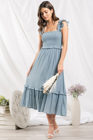 Rochelle Flutter Sleeve Dress - 3 Colors